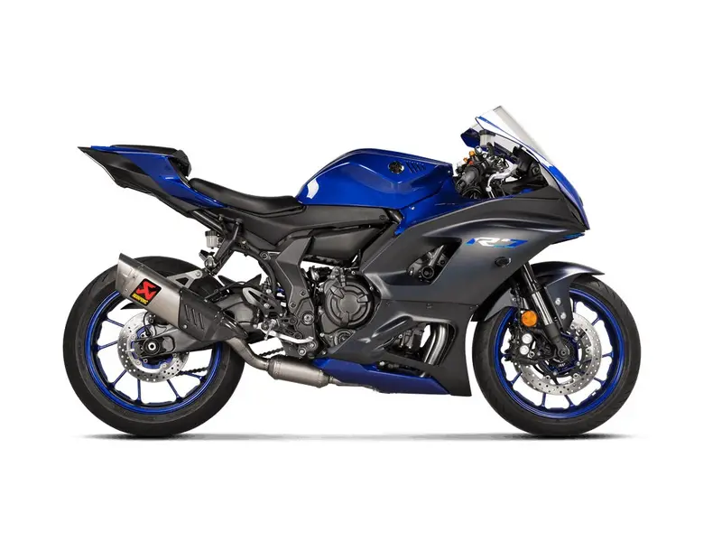 Yamaha Yzf-R7 - (2021-2025) Akrapovic Titanium Silencer Stainless 2-1 System - Race Removable Baffle 2