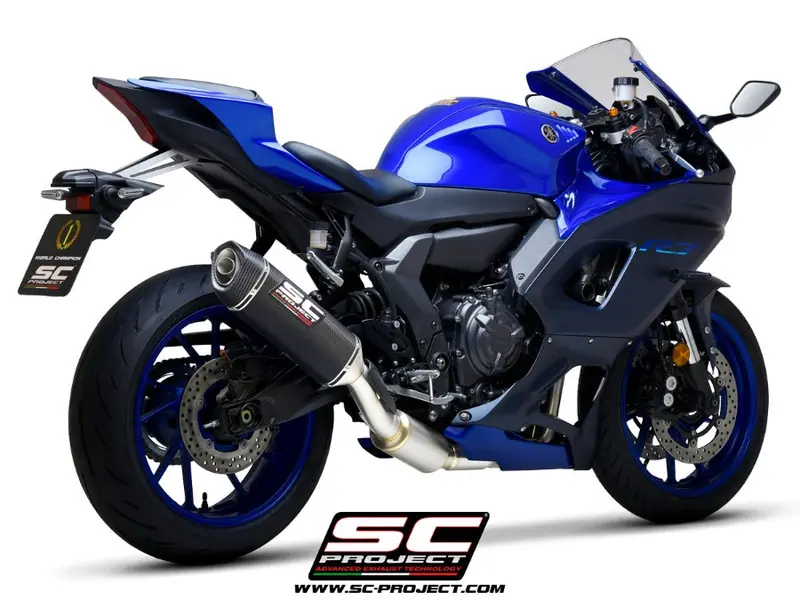 Yamaha Yzf R7 - 2021 - 2025 – Sc-Project 2-1 Stainless Steel Full Exhaust System, With Sc1-S Carbon Fibre Exhaust 1