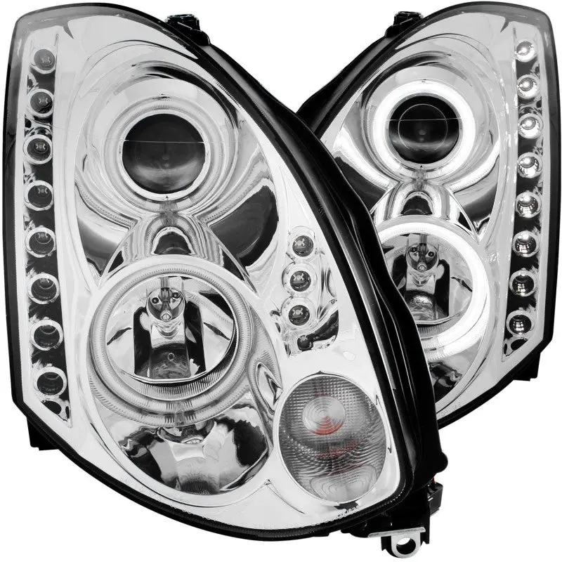 Anzo 2003-2007 Infiniti G35 Projector Headlights W/ Halo Chrome (Ccfl) (Hid Compatible) 1