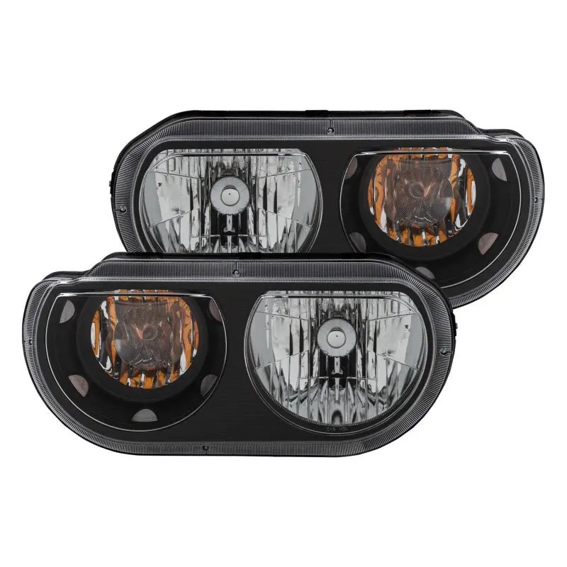 Anzo Crystal-Effect Black Headlight Assemblies For 2008–2014 Dodge Challenger 1