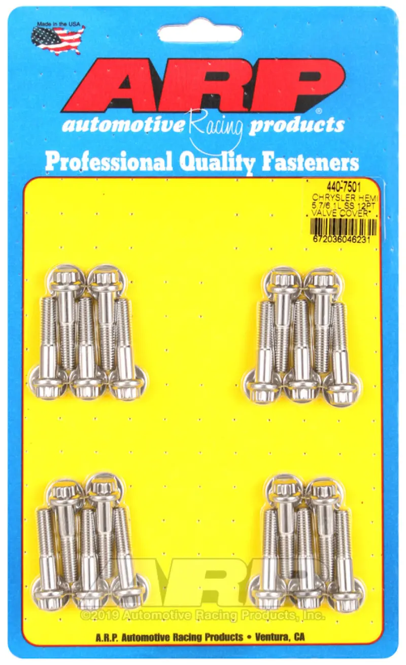 Arp 12-Point Stainless Steel Valve Cover Bolt Kit For Chrysler 5.7L And 6.1L Hemi Engines 1