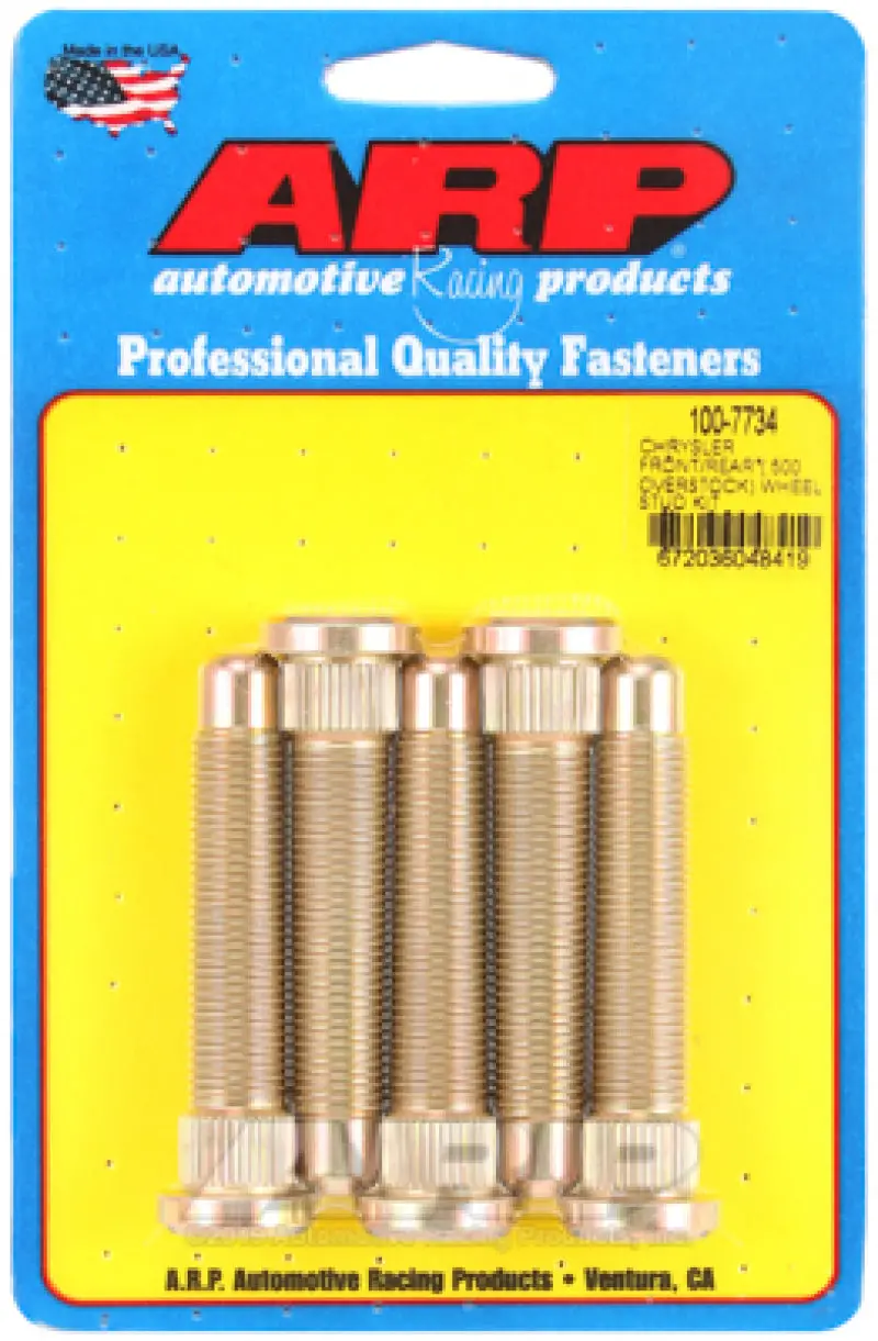 Arp Extended-Length Wheel Stud Kit – M14×1.5, 0.500" Over Stock, Chrysler Applications 1