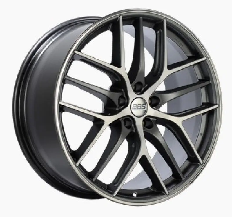 Bbs Cc-R Forged Alloy Wheel — 20X8.5", 5X112 Bolt Pattern, Et30 Offset, Satin Graphite With Diamond-Cut Lip 1