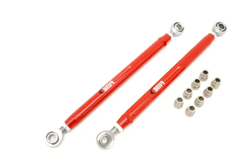 Bmr Adjustable Lower Control Arms For 2005–2014 Mustang S197 — Double-Adjustable W/ Heavy-Duty Rod Ends, Red Finish 1