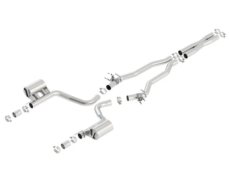 Borla Atak Cat-Back Exhaust System For 2015 Dodge Challenger Hellcat – 6.2L V8, No Tips, Factory Valance Compatible 1