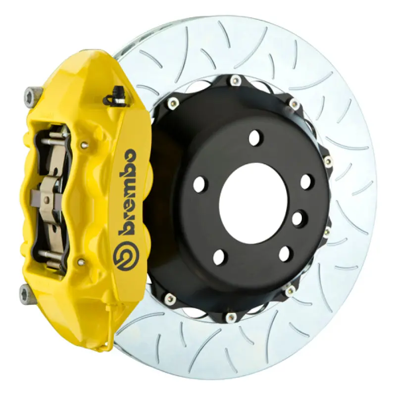 Brembo Gt Bbk – Rear, 4-Piston Cast Calipers With 345X28Mm Slotted 2-Piece Rotors, Yellow Finish – Fits 2015–2018 Bmw M3 (Excl. Competition Package) 1