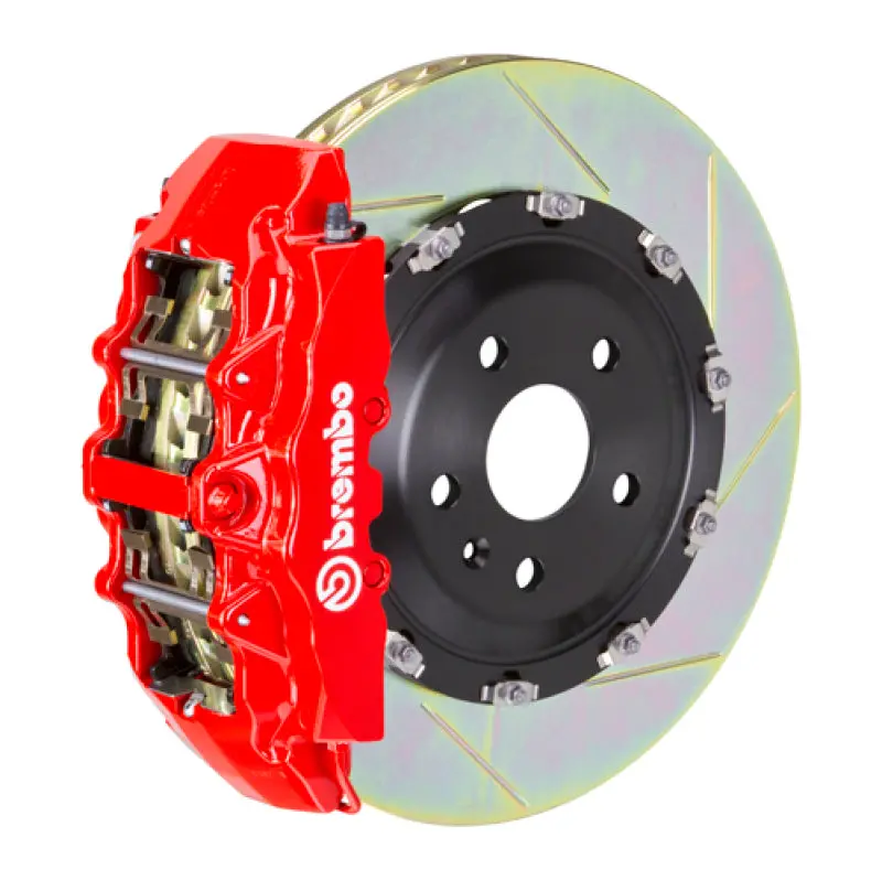 Brembo Gt Big Brake Kit For 2005–2011 Audi A6 3.2L – Front, 6-Piston Calipers, 380X34Mm Slotted Two-Piece Rotors 1