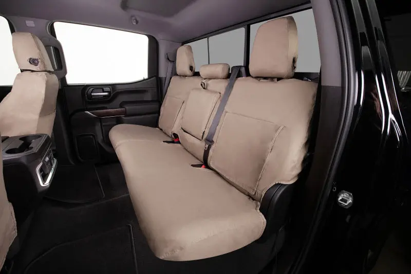 Covercraft Seatsaver Custom Front Seat Covers For 2021–2024 Ford F-150 – Polycotton Blend, Taupe 1