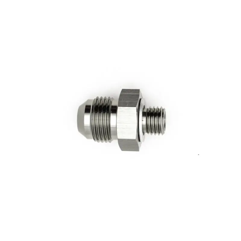 Deatschwerks 8An Male Flare To M12 X 1.5 Male Metric Adapter (Incl Washer) - Anodized Matte Black 1