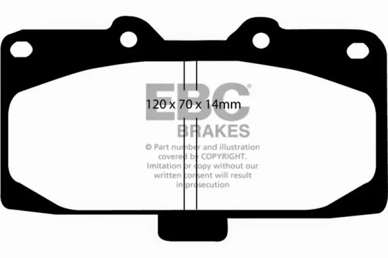 Ebc Redstuff Front Brake Pads For 1989–1995 Nissan Skyline R32 Gt-R — 2.6L Twin-Turbo 1