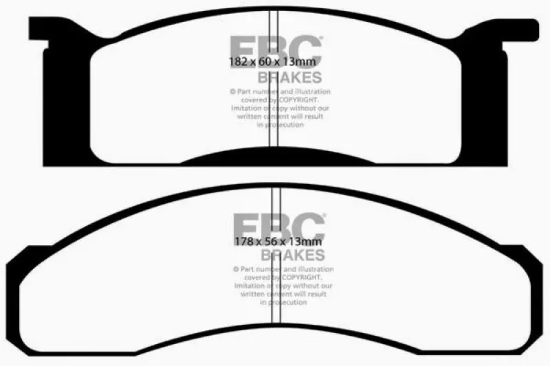 Ebc Redstuff Performance Front Brake Pads For 1970 Ford Fairlane With 4.1L Engine 1