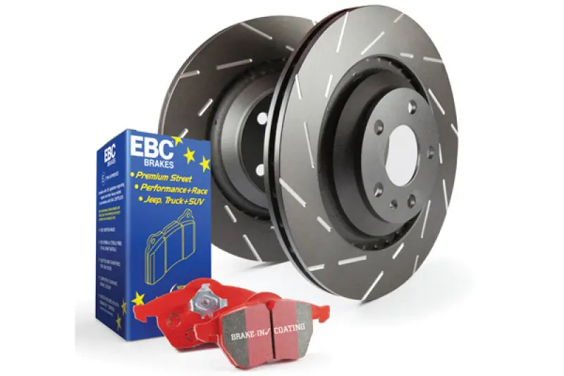Ebc S4 Brake Kit – Redstuff Pads Paired With Usr Slotted Rotors 1