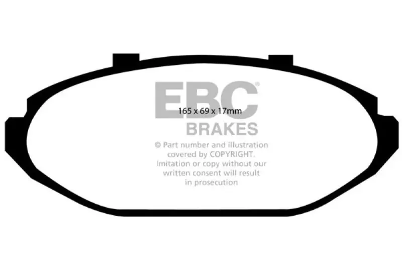 Ebc Ultimax2 Front Brake Pads – Phenolic Piston-Compatible For 1998–2002 Ford Crown Victoria 4.6L 1