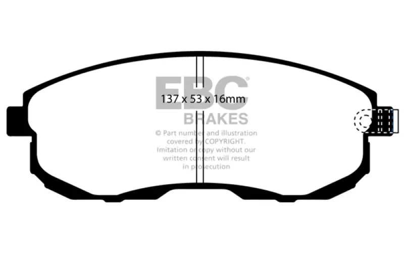 Ebc Yellowstuff High-Performance Front Brake Pads For 2002–2003 Infiniti G20 2.0L 1
