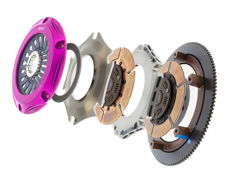 Exedy Hyper Twin Cerametallic Clutch Kit For 2004–2014 Subaru Impreza Wrx Sti – Sprung Center, Pull-Type Design 2