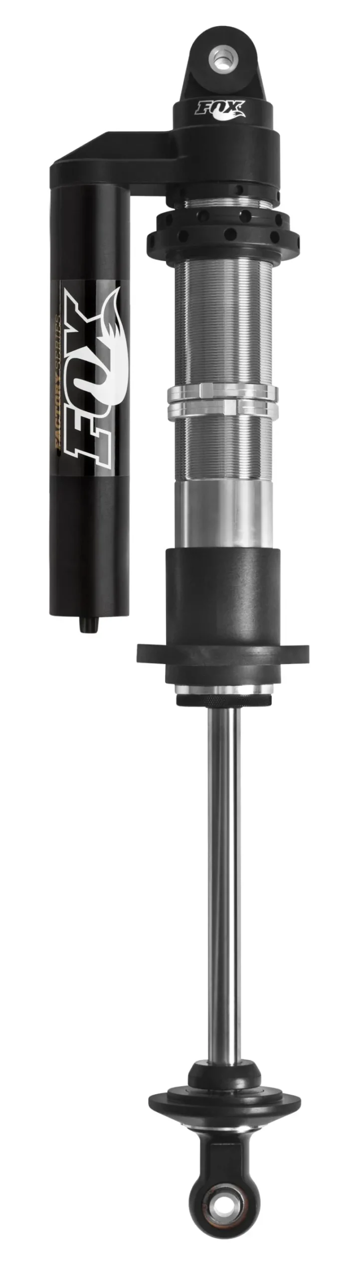 Fox Factory Series 2.5-Inch Coilover Shocks – 8-Inch Stroke With Piggyback Reservoir (50/70 Rebound Adjust), Black Finish 1