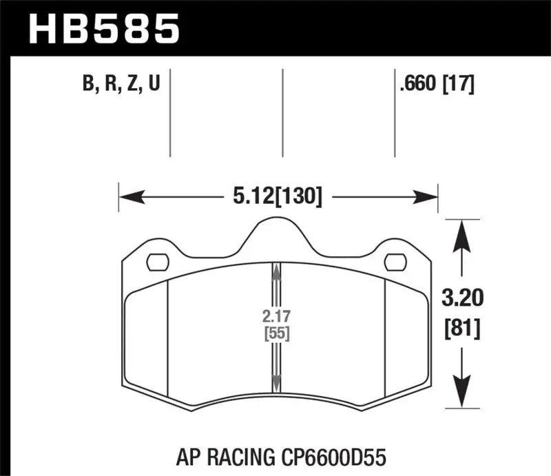 Hawk Ap Racing Cp6600 Dtc-70 Race Brake Pads – High-Performance Compound For Track Use 1