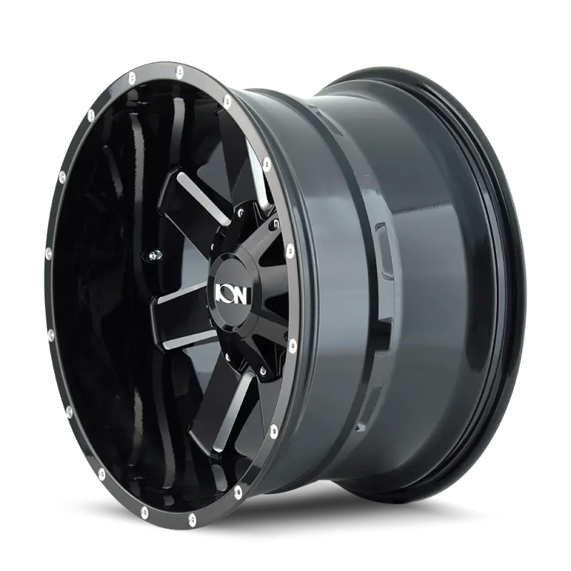 Ion Type 141 Gloss Black Milled Wheel: 20×10", 6×135 Bolt Pattern, -19Mm Offset, 106Mm Hub Bore 1