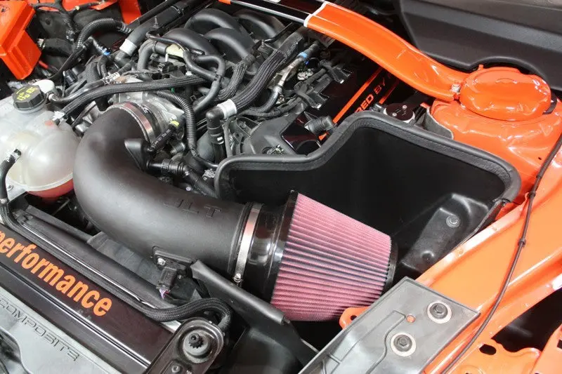 Jlt Cold Air Intake Kit – Black Textured, Includes Red Filter, Tune Required – For 2015–2019 Ford Mustang Gt350/Gt350R 1