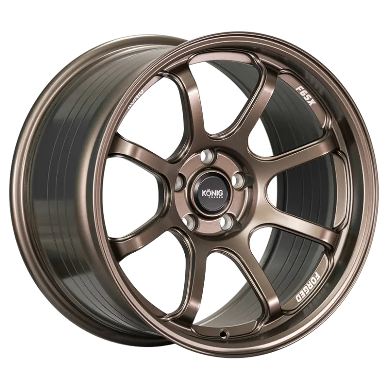 Konig Forged F6Sx 18X8.5 Bronze Racing Wheel — 5X114.3 Bolt Pattern, Et45 Offset, Knurled Beadlock Design 1