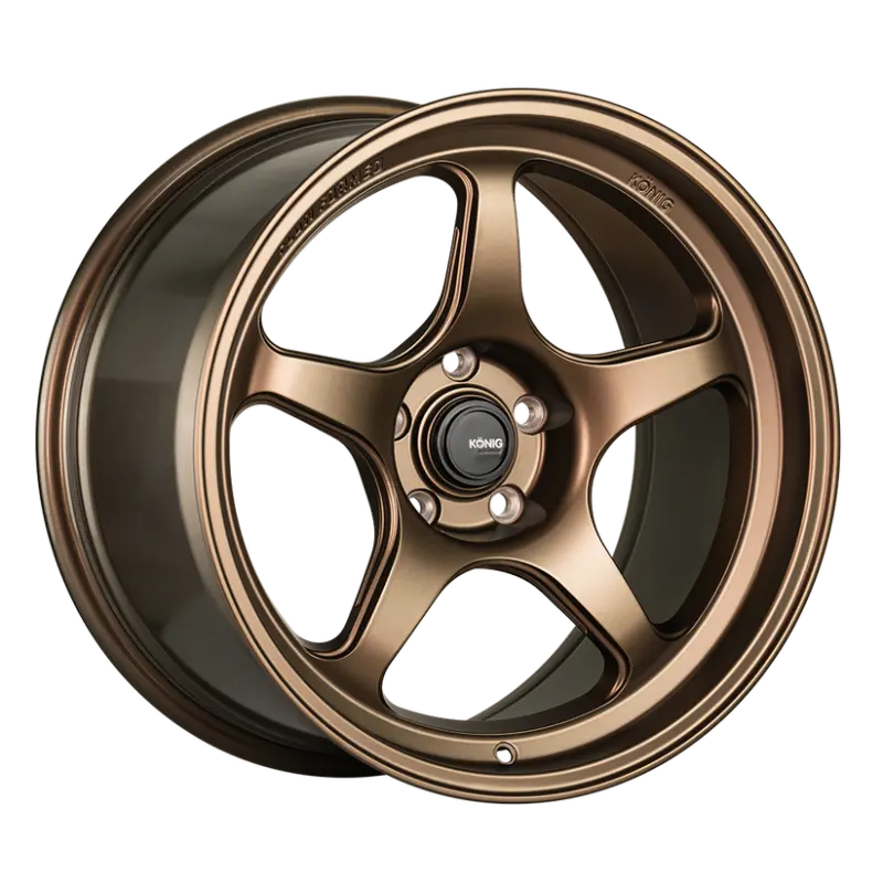 Konig Hyperspec 17X8 Matte Bronze Alloy Wheel – 5X114.3 Bolt Pattern, 40Mm Offset, Knurled Bead Lip 1