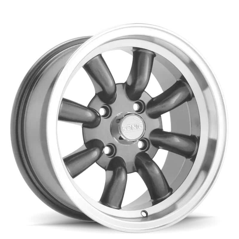Konig Rewind Graphite Finish Alloy Wheel: 15X7", 4X110 Bolt Pattern, +20Mm Offset 1