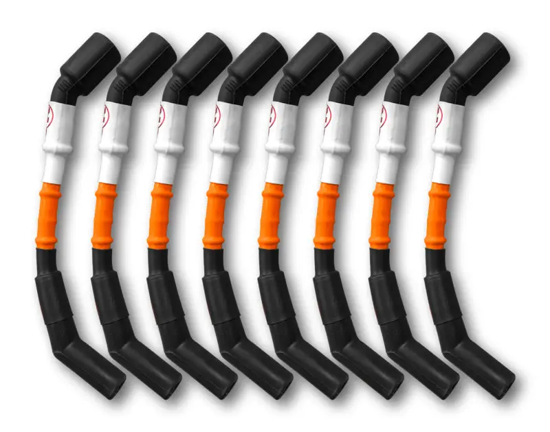 Kooks 10Mm High-Performance Spark Plug Wire Set – Orange Cable W/Black Boots (8 Pcs) 1