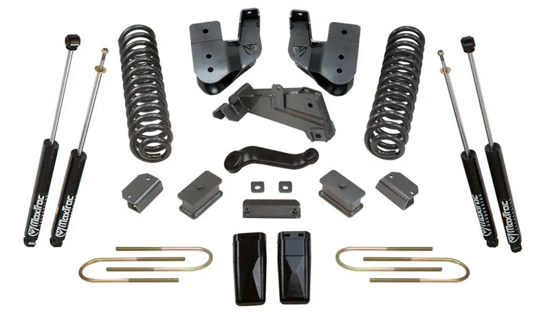 Maxtrac 4-Inch Front / 1-Inch Rear Lift Kit For 2013–2018 Ram 3500 4Wd – Includes Radius Arm Brackets And Maxtrac Shocks 1