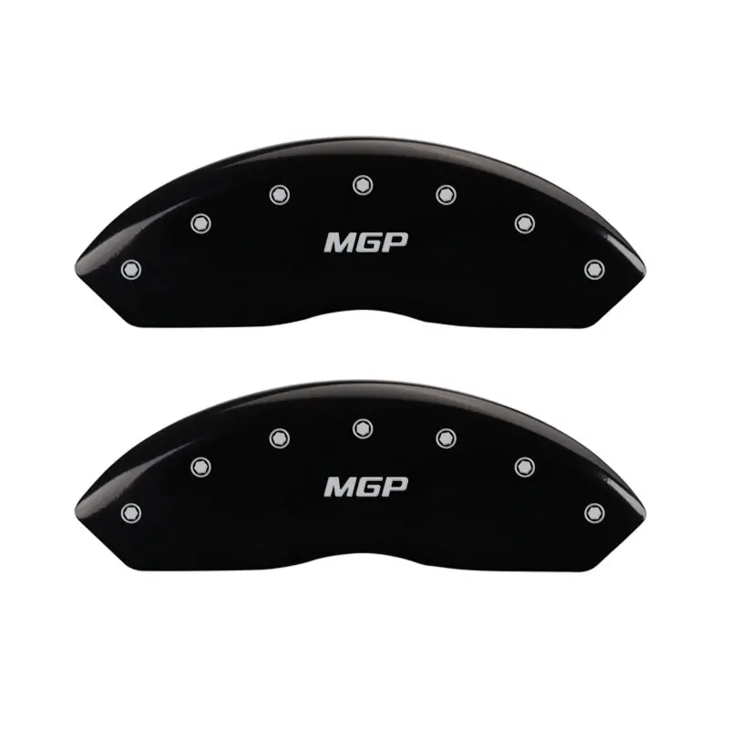 Mgp Engraved Front Caliper Covers – Black Finish With Silver Accent, Set Of Two 2
