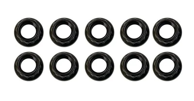 Moroso 5/16"-24 12-Point Flange Nut – Black Oxide Finish, Pack Of 10 1