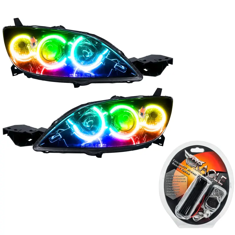 Oracle Colorshift Led Headlights For 2004–2009 Mazda 3 Hatchback — Halogen-Style Smd, Warranty Included 1