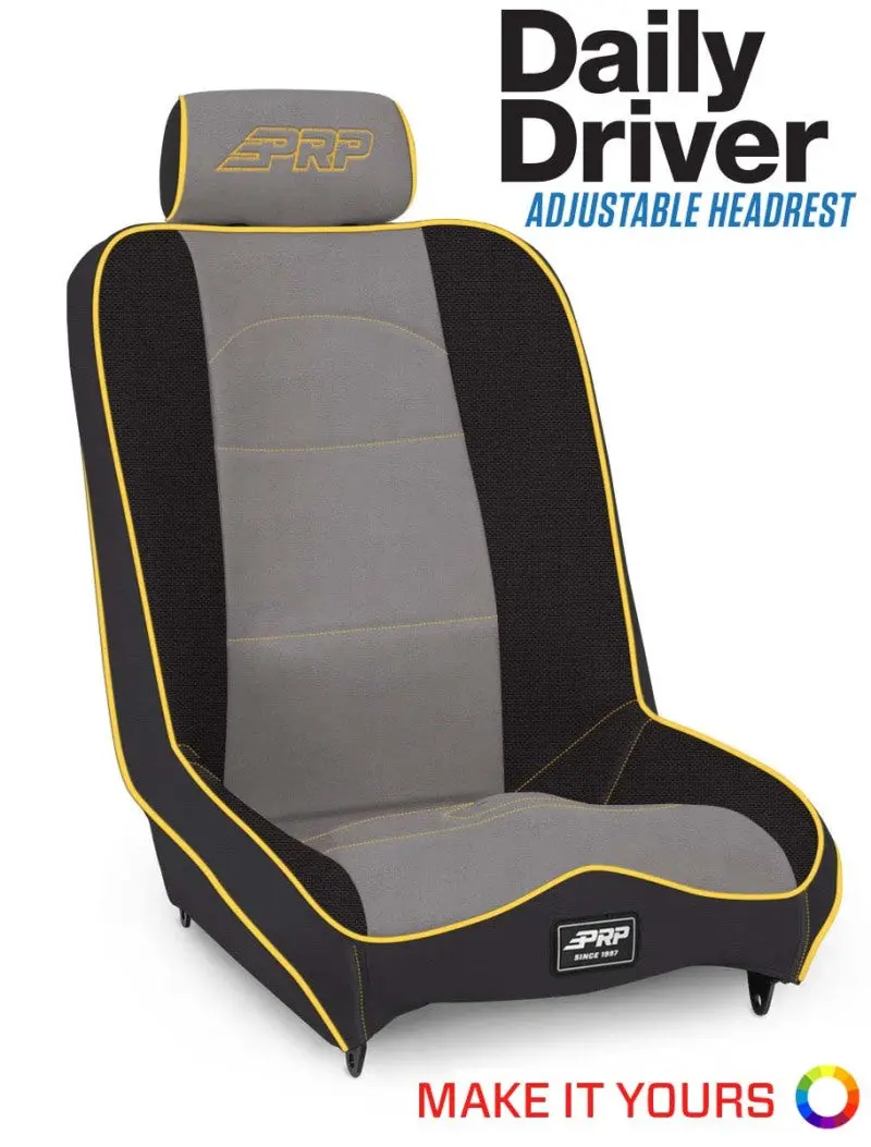 Prp Daily Driver High-Back Suspension Seat – Extra Tall & Wide, 2" Travel 1