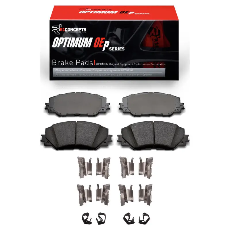 R1 Front Brake Pad And Hardware Kit For 2006–2019 Lexus Hs250H – Oe-Style Optimum Pads 1