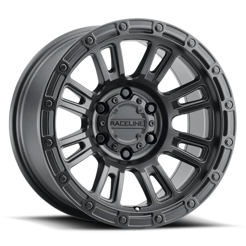 Raceline Compass Satin Black Alloy Wheel – 17X8", 5X110 Bolt Pattern, 30Mm Offset, 72.62Mm Bore 1
