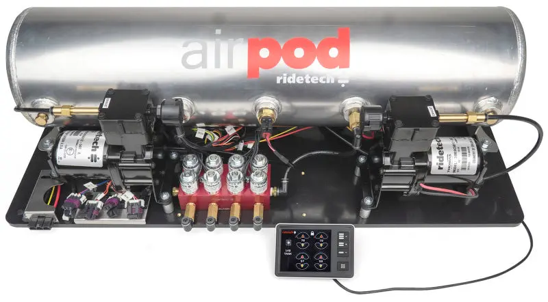 Ridetech Ridepro E5 Air Suspension Control System – 5-Gallon Tank, Dual Compressor, Airpod W/ 1/4" Valves 1