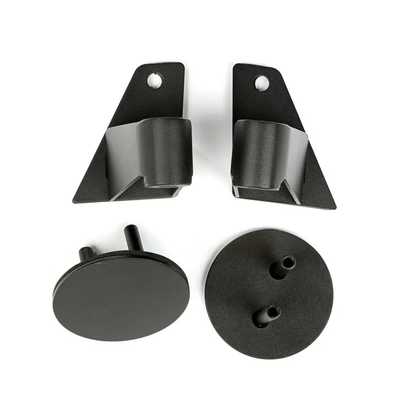 Rugged Ridge Mirror Relocation Brackets – Textured Black, Fits 2007–2018 Jeep Wrangler Jk 1