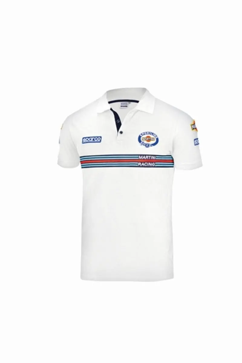 Sparco Replica Polo Martini Racing T-Shirt – Small, White Design 1