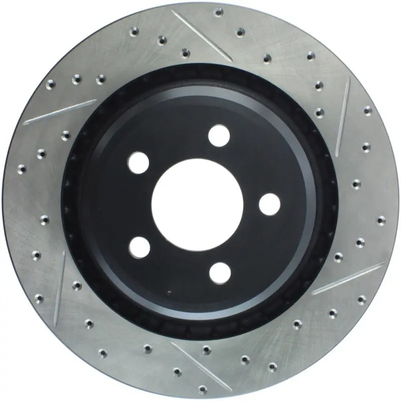 Stoptech Sportstop Drilled & Slotted Rear Brake Rotor For 2006–2009 Chrysler 300 Srt-8 (Left Side) 1