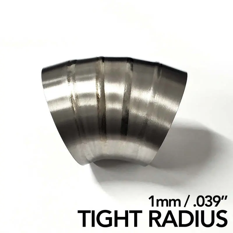 Ticon Industries Pre-Welded Titanium Pie-Cut Bend – 4" Diameter, 45° Tight Radius, 1Mm Wall Thickness (5-Pack) 1