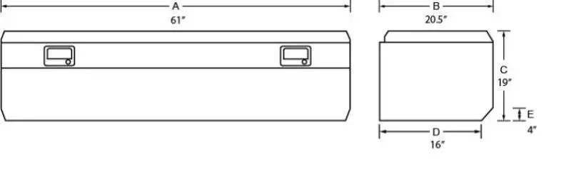 Tradesman 60-Inch Steel Flush-Mount Truck Tool Box – White Finish 1