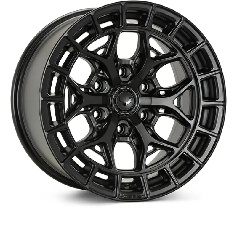 Vossen Hfx-6 Monoblock Wheel — 22X9.5", 6X139.7 Bolt Pattern, Et20 Offset, Deep Dish, Satin Black Finish 1