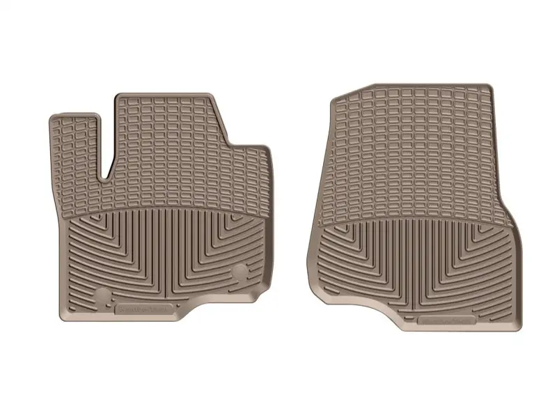 Weathertech Front Rubber Floor Mats For 2017+ Ford Super Duty F-250/F-350/F-450/F-550 (Crew & Super Cab, Tan) 1