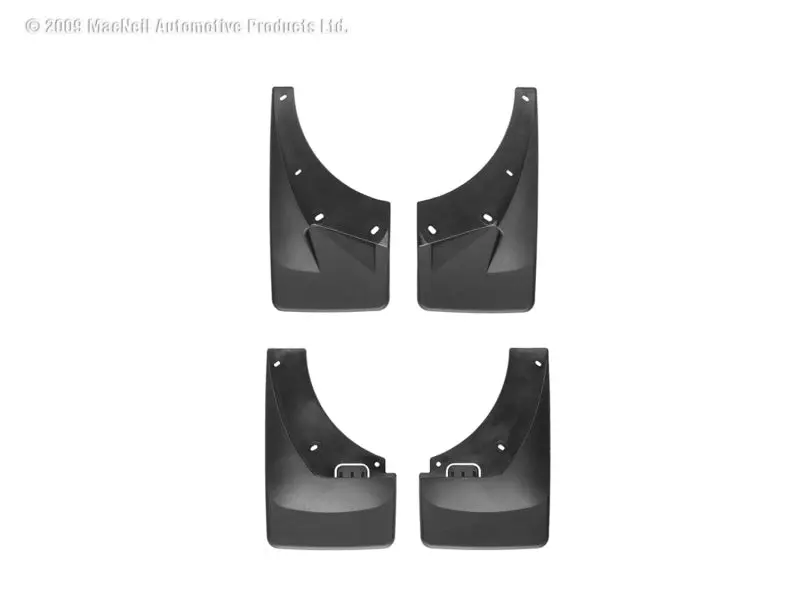 Weathertech No-Drill Mudflaps For 2007+ Chevrolet Avalanche – Direct-Fit, Black Thermoplastic 1