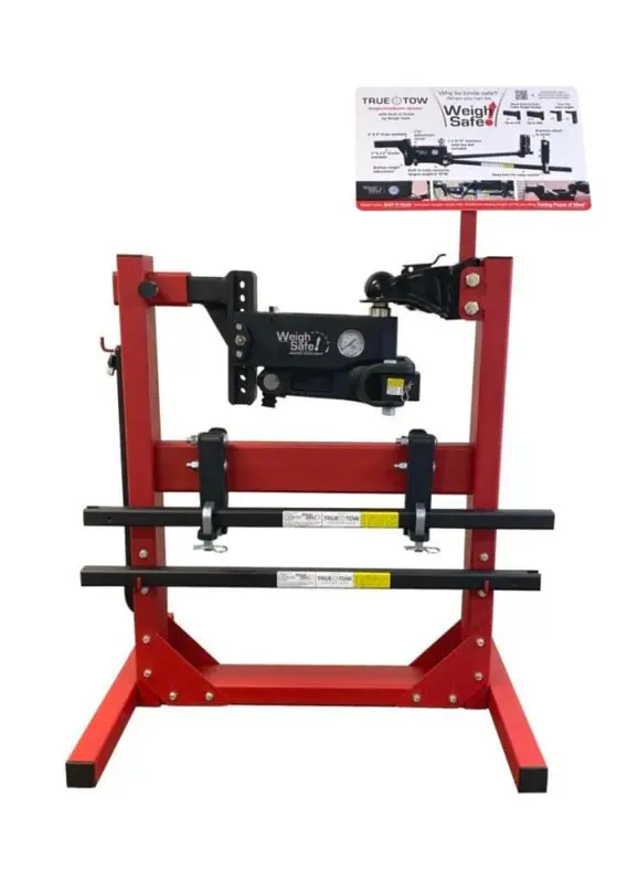 Weigh Safe Pop-Up Display Stand For Weight Distribution Systems – Red Finish 1