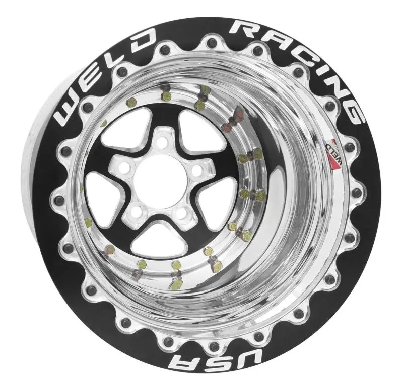 Weld Alumastar 2.0 Black Double Beadlock Wheel – 15X10, 5X4.75, 3" Backspace 1