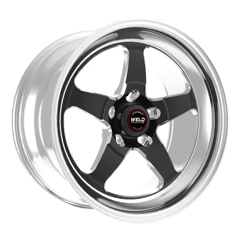 Weld S71 17X9 Black Alloy Wheel — 5X4.75 Bolt Circle, 4.9-Inch Backspace, Low-Pad Finish 2