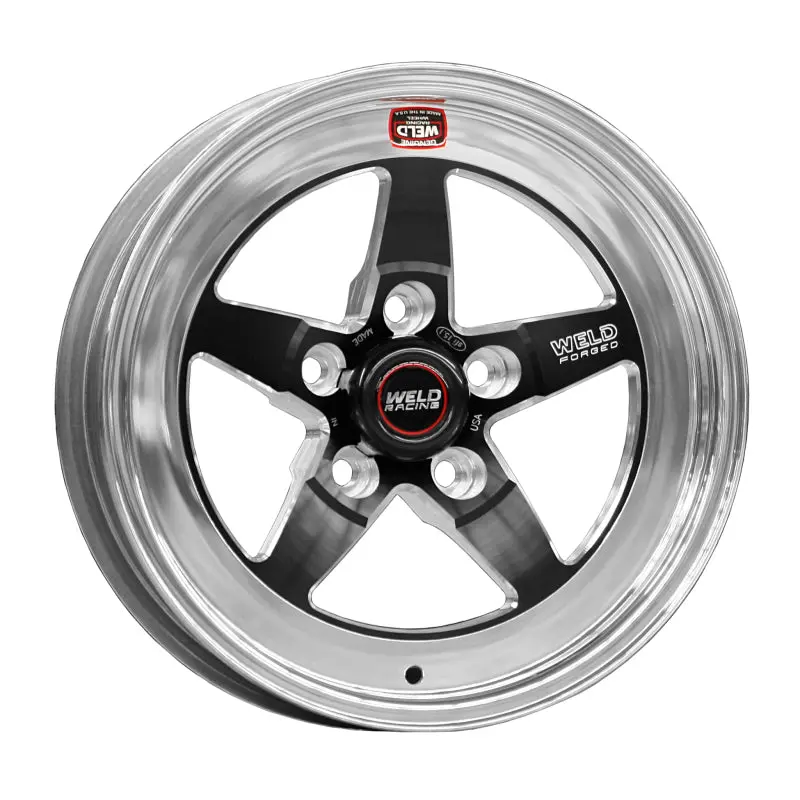 Weld S71 Black Wheel – 15X12.33", 5X4.5", 4.5" Backspace, Non-Beadlock, Low Pad Design 1