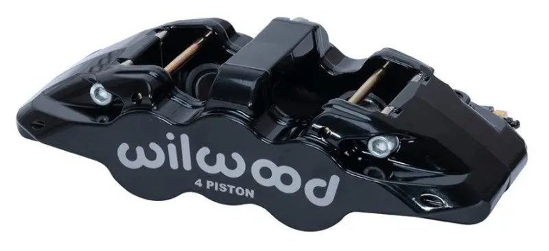 Wilwood Aero4-Ds Forged Four-Piston Caliper – Black Finish, 1.12" Piston, Compatible With 1.10" Rotors 1